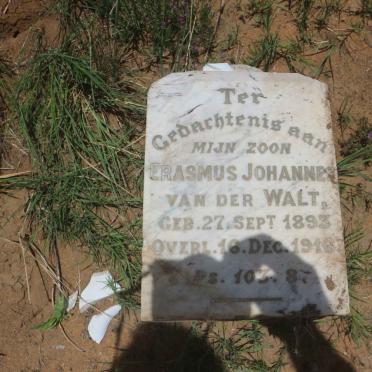 WALT Erasmus Johannes, van der 1893-1916