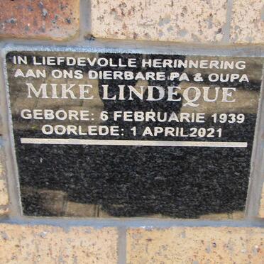 LINDEQUE Mike 1939-2021
