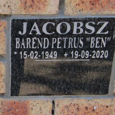JACOBSZ Barend Petrus 1949-2020