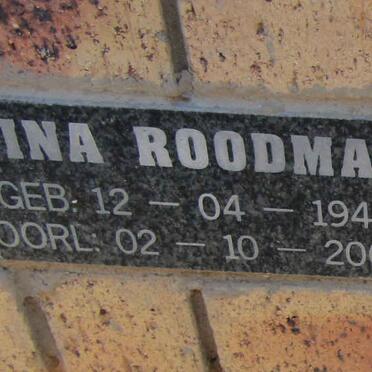 ROODMAN Tina 1944-2004
