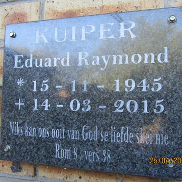 KUIPER Eduard Raymond 1945-2015