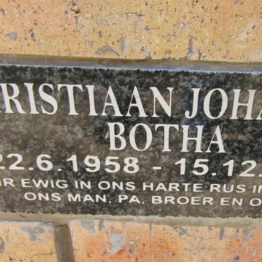 BOTHA Christiaan Johannes 1958-2017