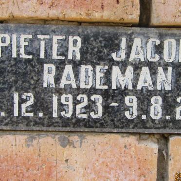 RADEMAN Pieter Jacobus 1923-2006