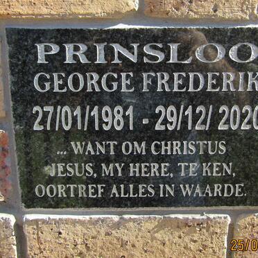 PRINSLOO George Frederik 1981-2020