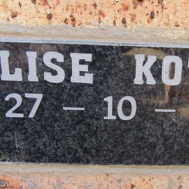 KOTZE Elise 1940-