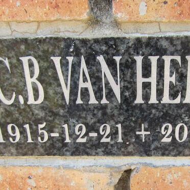 HEERDEN A.C.B., van 1915-2013
