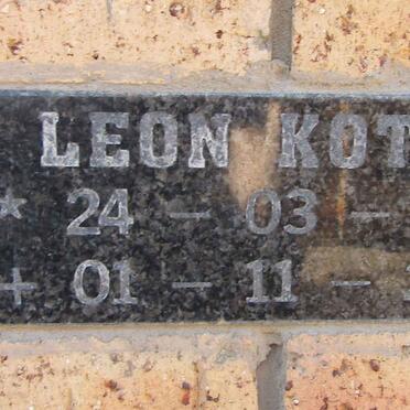 KOTZE Leon 1936-2003