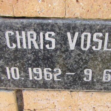 VOSLOO Chris 1962-2008