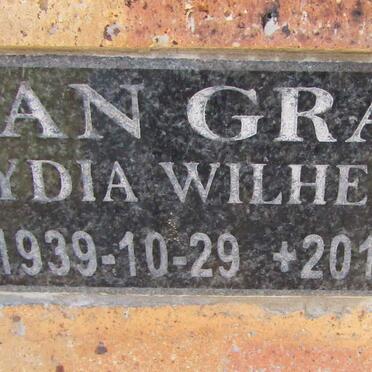 GRAAN Lydia Wilhelmina, van 1939-2016