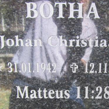 BOTHA Johan Christiaan 1942-2018