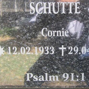 SCHUTTE Cornie 1933-2011