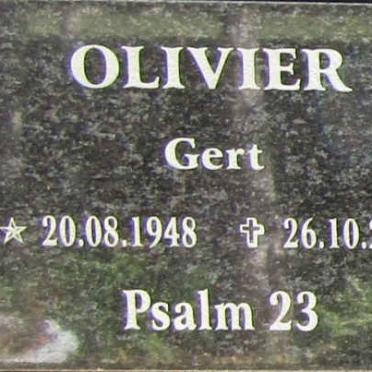 OLIVIER Gert 1948-2017