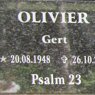 OLIVIER Gert 1948-2017