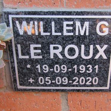 ROUX Willem G., le 1931-2020