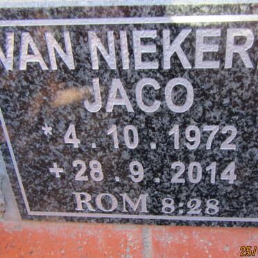 NIEKERK Jaco, van 1972-2014