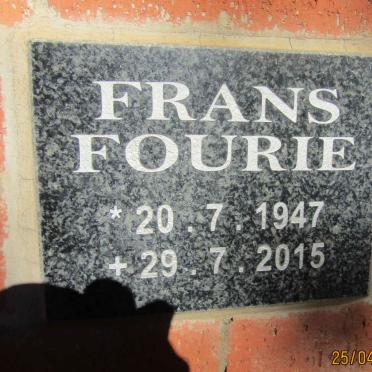 FOURIE Frans 1947-2015