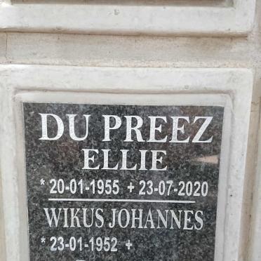 PREEZ Wikus Johannes, du 1952- &amp; Ellie 1955-2020