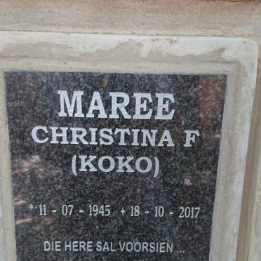 MAREE Christina F. 1945-2017