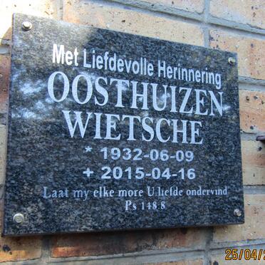 OOSTHUIZEN Wietsche 1932-2015
