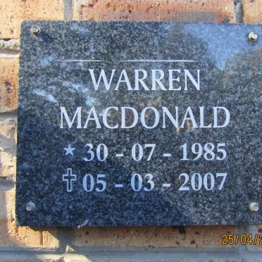 MACDONALD Warren 1985-2007