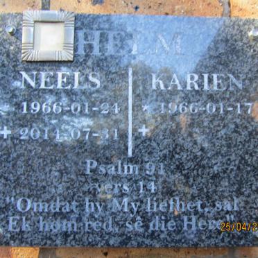 HELM Neels 1966-2014 &amp; Karien 1966-