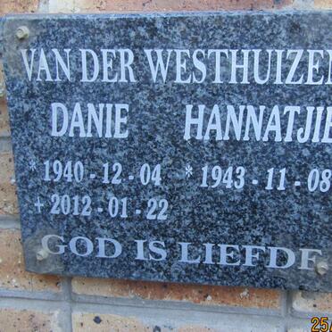 WESTHUIZEN Danie, van der 1940-2012 &amp; Hannatjie 1943-