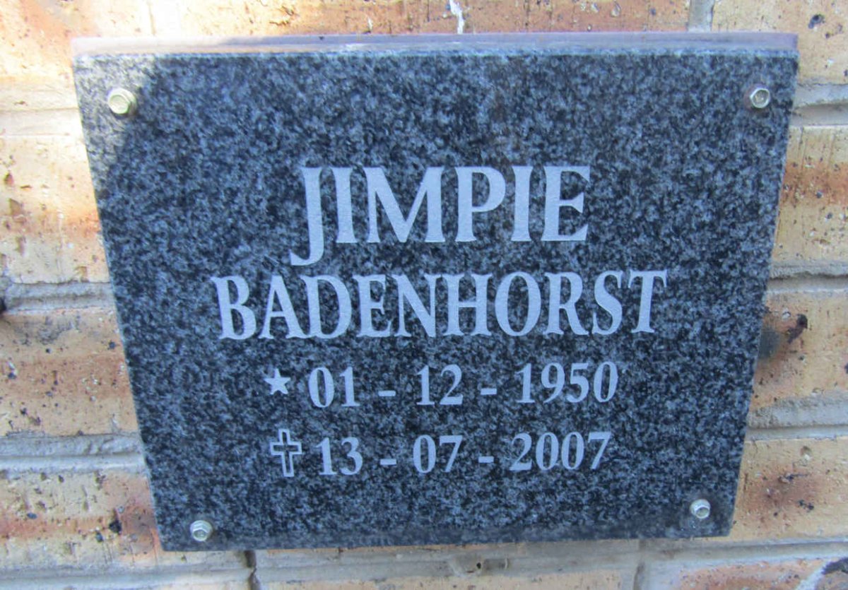 BADENHORST Jimpie 1950-2007