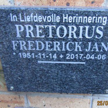 PRETORIUS Frederick Jan 1951-2017