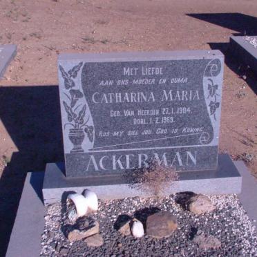 ACKERMAN Catharina Maria nee VAN HEERDEN 1904-1969