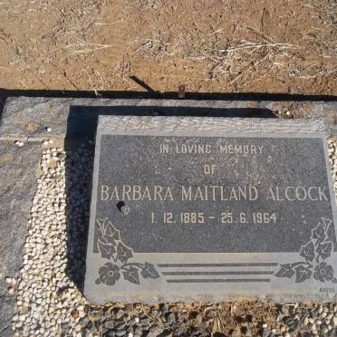 ALCOCK Barbara Maitland 1885-1964