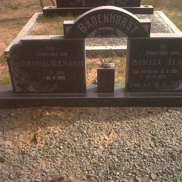 BADENHORST Johannes Hermanus 1901-1983 &amp; Isabella Elsie POTGIETER 1906-1971