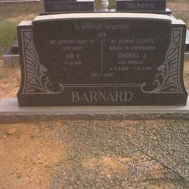 BARNARD Jan H. 1896- &amp; Hendrika J. ODENDAAL 1896-1971