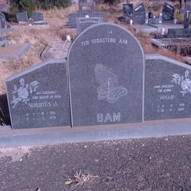 BAM Albertus J. 1921-1978 &amp; Willie 1919-1982