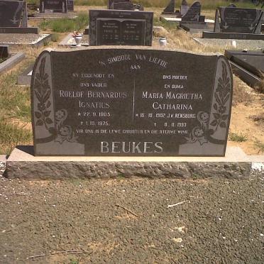 BEUKES Roelof Bernardus Ignatius 1905-1975 &amp; Maria Magrietha Catharina J. v. RENSBURG 1902-1993