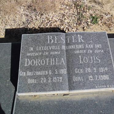 BESTER Louis 1914-1980 &amp; Dorothea HOLTZHAUSEN 1917-1979