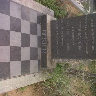 BESTER Judith Magrietha nee STEENKAMP 1937-1962