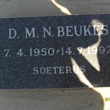 BEUKES D.M.N. 1950-1992
