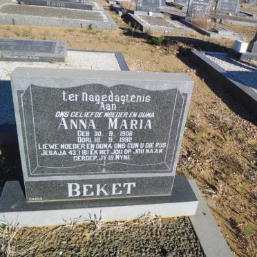 BEKET Anna Maria 1906-1992