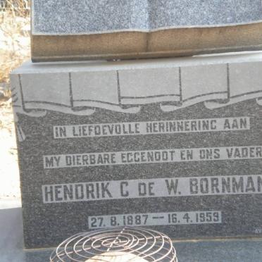 BORNMAN Hendrik C. de W. 1887-1959