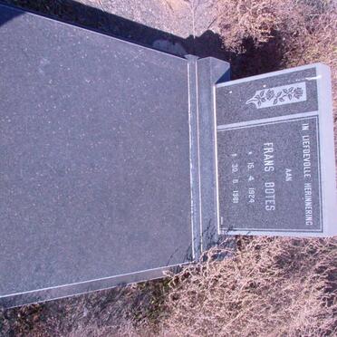 BOTES Frans 1924-1981