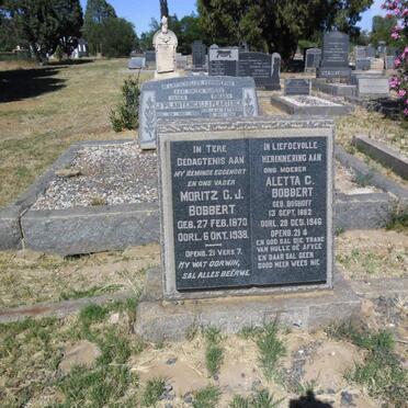 BOBBERT Moritz G.J. 1870-1938 &amp; Aletta C. BOSHOFF 1882-1946