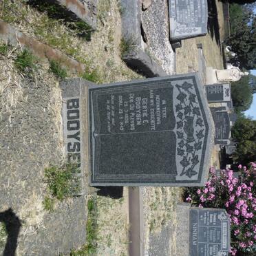 BOOYSEN Gertie E. nee DU PLESSIS 1890-1943