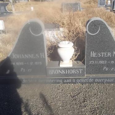 BRONKHORST Johannes H. 1899-1979 &amp; Hester M. 1903-1995