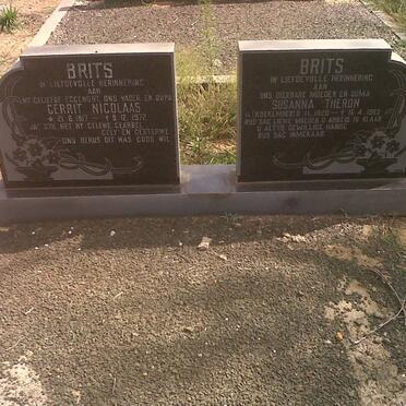 BRITS Gerrit Nicolaas 1917-1972 &amp; Susanna Theron KOEKEMOER 1920-1983