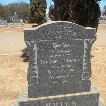 BRITS Hendrik Johannes 1911-1961