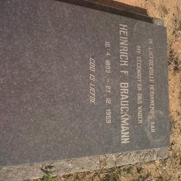 BRAUCKMANN Heinrich F. 1893-1959