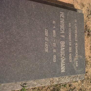 BRAUCKMANN Heinrich F. 1893-1959