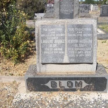 BLOM Lambertus Johanes 1861-1936 &amp; Hendrina Magdalena GROBBELAAR 1869-1953