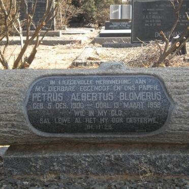 BLOMERUS Petrus Albertus 1900-1959