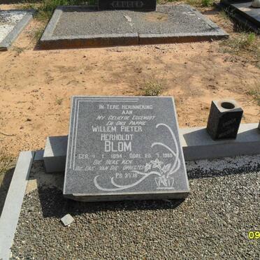 BLOM Willem Pieter Herholdt 1894-1959 &amp; Johanna Maria De WET 1896-1970